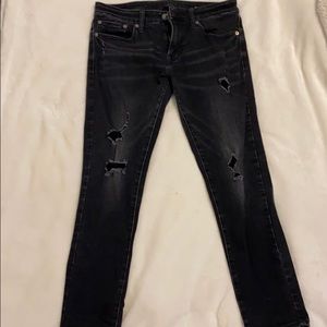 American Eagle Flex Black Ripped Jeans